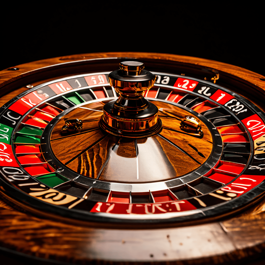 룰렛 휠의 공이 나무, 상아, 현대 플라스틱으로 변해가는 모습을 화살표와 물음표로 강조한 근접 촬영 사진입니다.