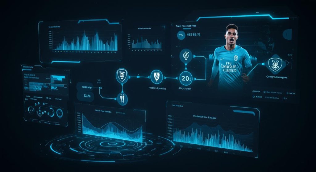 선수 능력치, 활동 지표, 팀 전술 데이터를 한 화면에 통합한 퍼포먼스 분석 대시보드