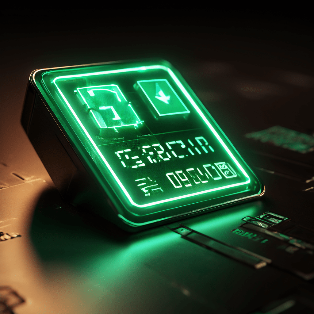 디지털 라이선스 키가 정상적으로 활성화되어 인증됨을 나타내는 초록색 체크 표시가 선명한 글자와 숫자 옆에 빛을 발하며 나타나는 모습을 확대한 이미지입니다.