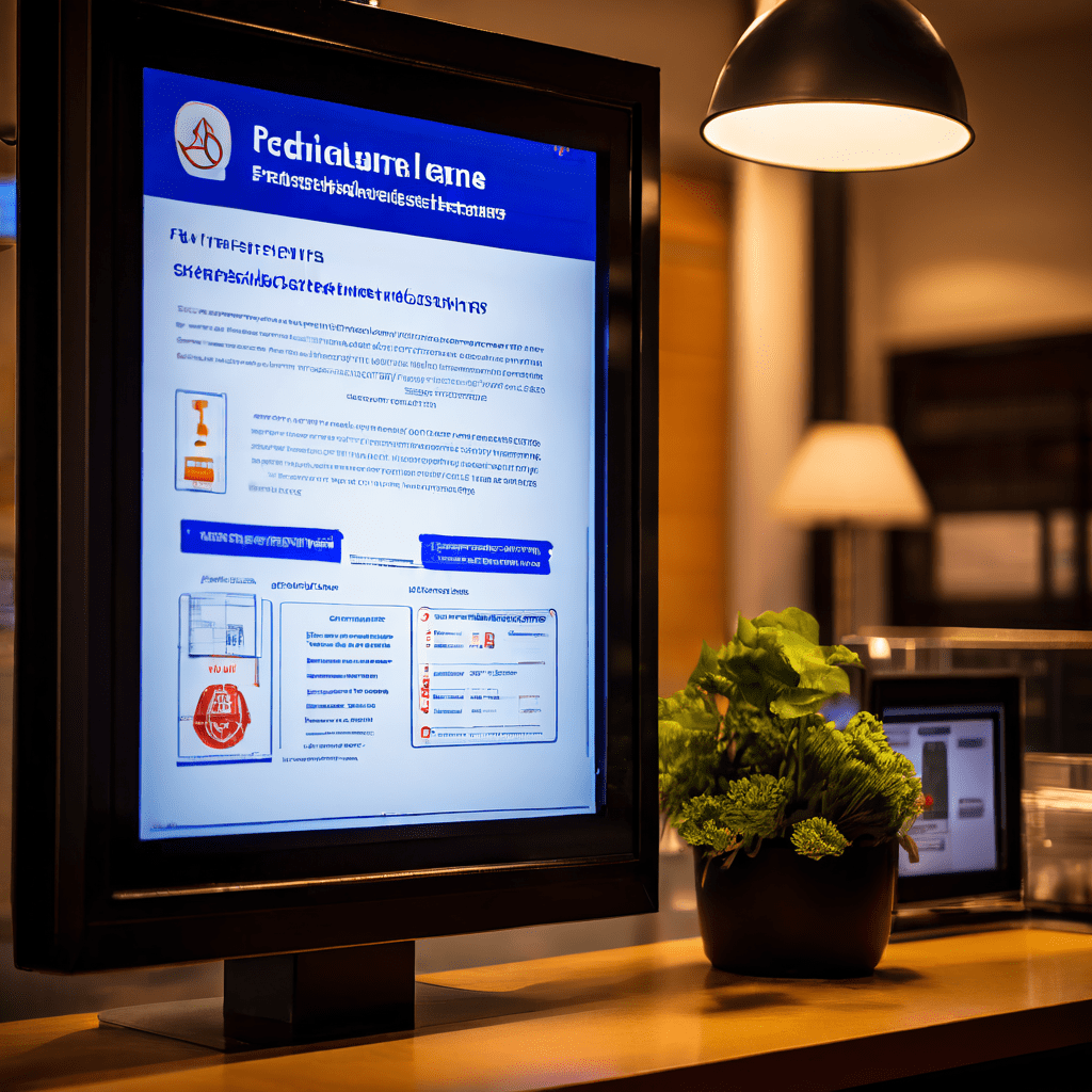 업데이트된 규정을 알리는 시스템 경고 화면으로, 핵심적인 준수 절차를 강조하기 위해 주요 문서와 순서도가 표시되어 있습니다.