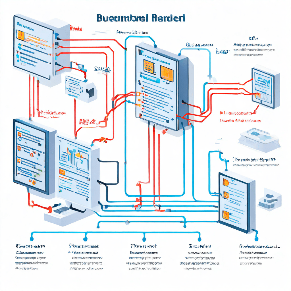 자동화 게시판 시스템의 기술 아키텍처를 보여주는 플로우차트로, 사용자 인터페이스와 서버, 데이터베이스, 자동화 모듈 간의 데이터 흐름을 설명하는 다이어그램입니다.