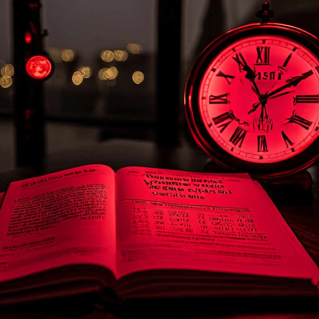 웹사이트 관리 가이드 문서에서 '마지막 업데이트' 섹션에 경고 아이콘이 표시되어 있으며, 시계와 달력에 물음표가 함께 배치된 모습으로 최신 정보 확인의 중요성을 강조합니다.