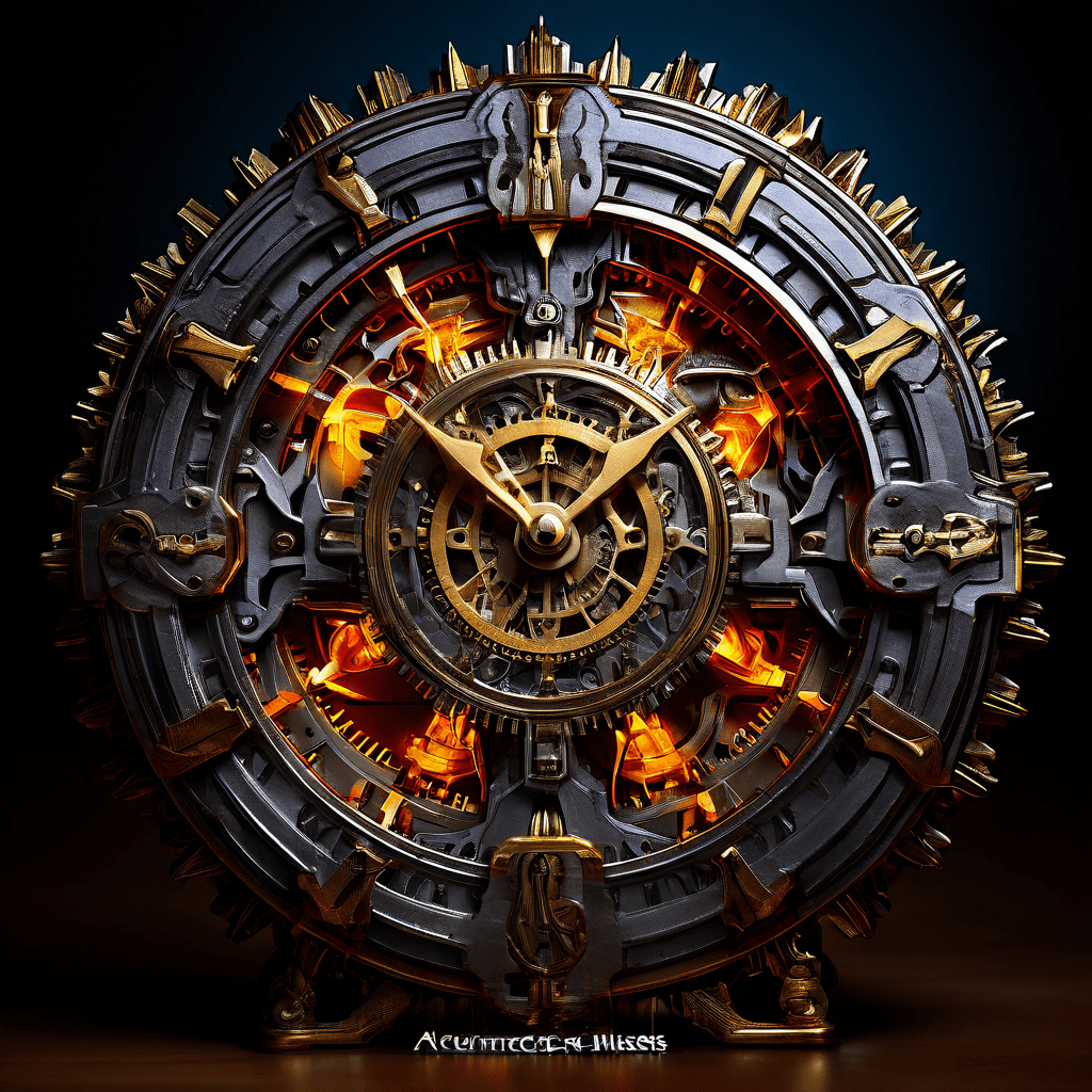 정확성을 상징하는 톱니바퀴와 신속성을 의미하는 시계가 맞물려 신뢰라는 견고한 기둥을 형성하는 모습을 시각화한 이미지입니다.