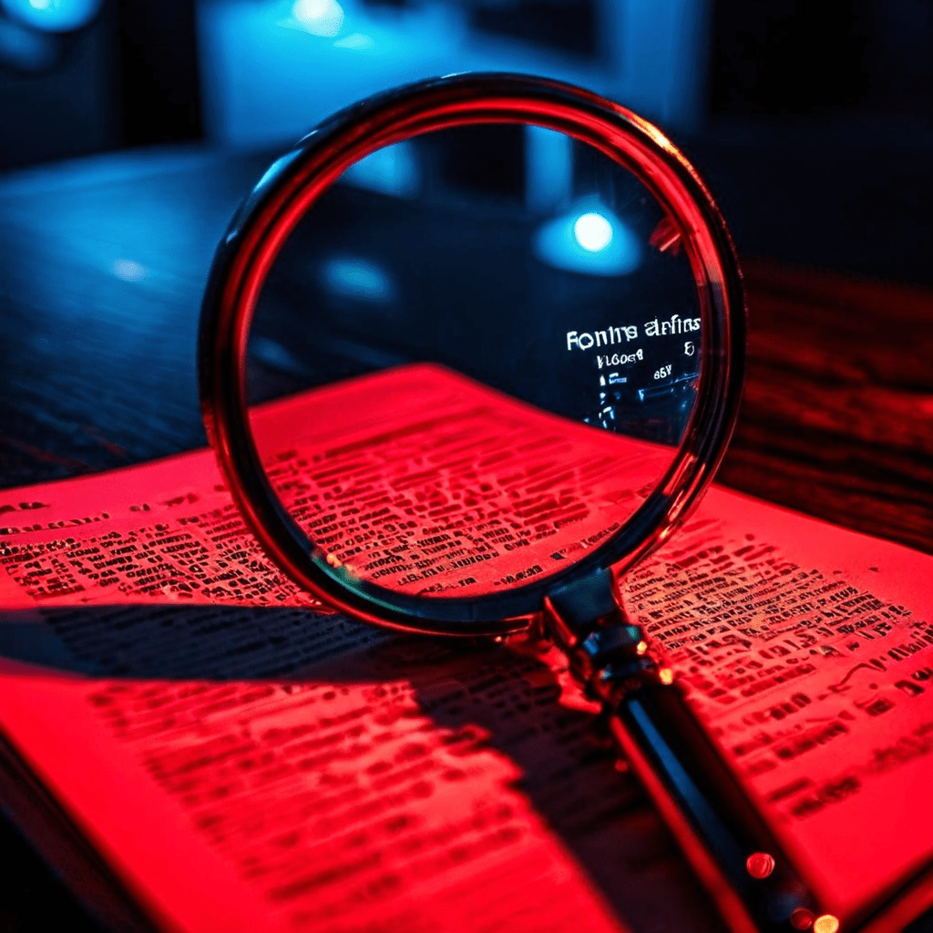 개인정보 보호와 데이터 공유 범위의 중요성을 강조하기 위해 법률 문서 위에 놓인 돋보기로 해당 항목을 집중 조명하는 이미지입니다.