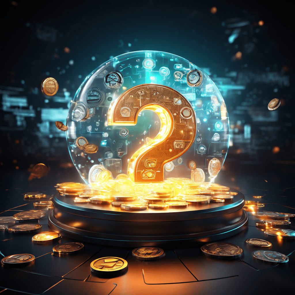 디지털 금융 플랫폼의 빛나는 핵심 시스템과 주변에 희미해지는 가상 화폐 및 불확실성 요소를 상징적으로 표현한 개념 이미지입니다.