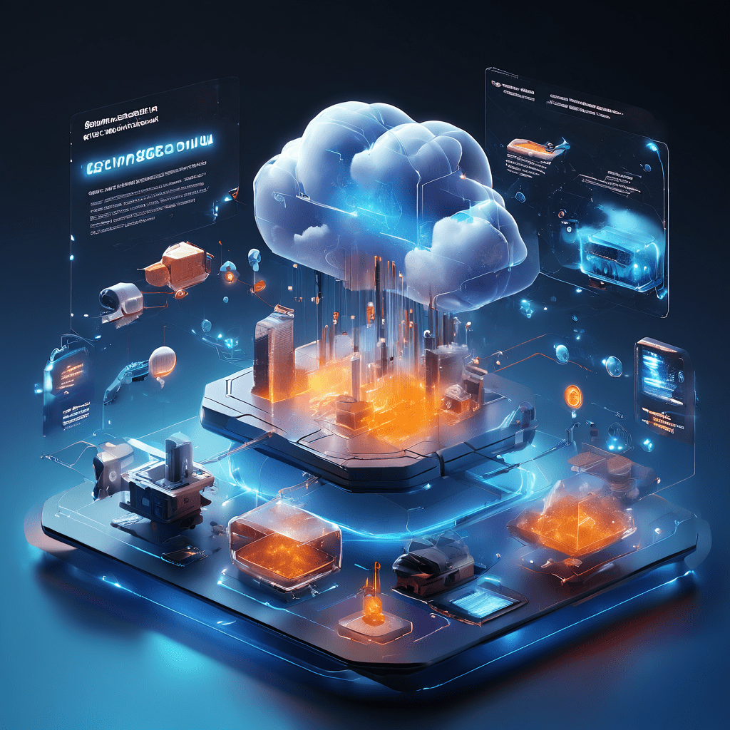 Abstract digital service platform showing cloud sync and session continuity for cross-device online gaming guides.