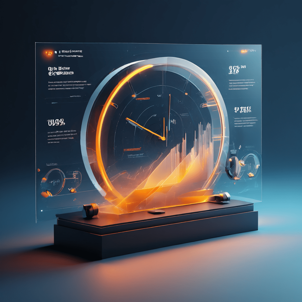 Operator monitoring abstract data flow and claim timing indicators on a side-angle digital panel with cinematic lighting.